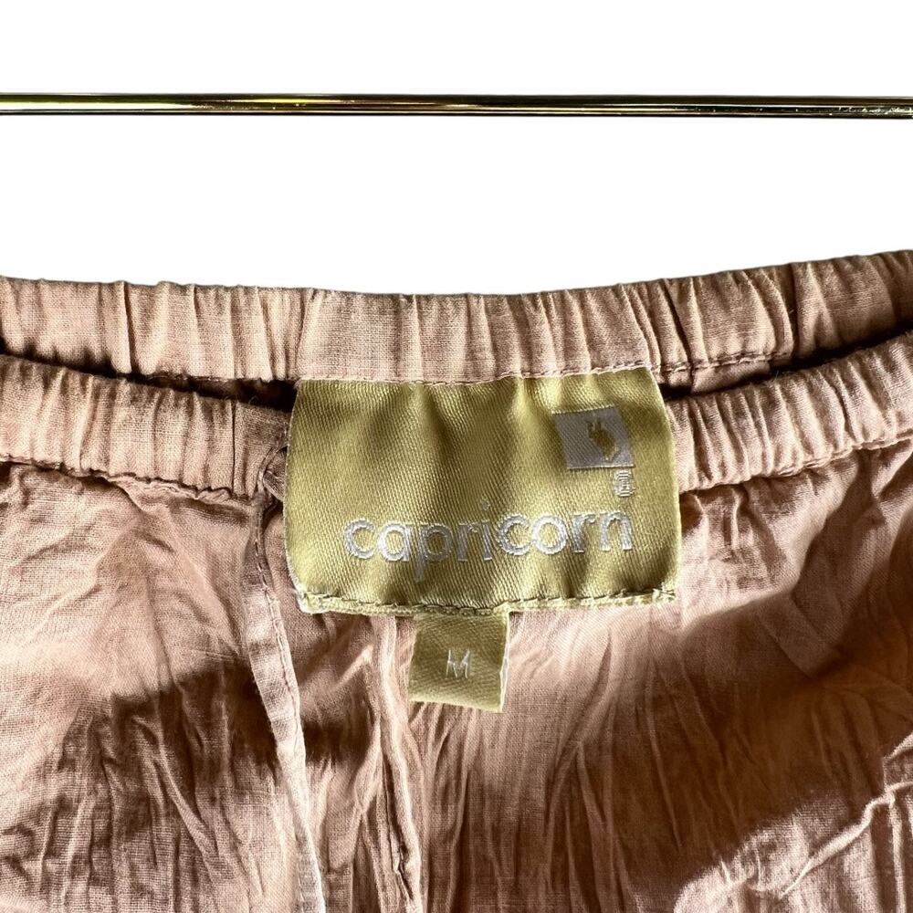Vintage 90s Capricorn Pink Tiered Maxi Skirt Lace Trim Cotton Boho Medium - Picture 3 of 5